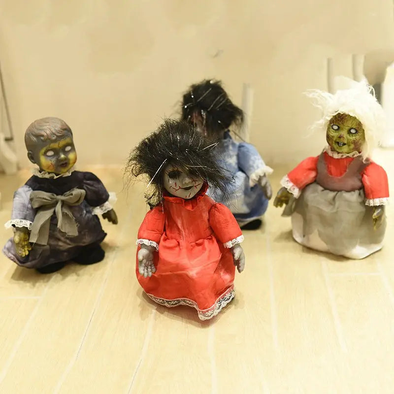 Halloween Walking Talking Doll – Motion & Voice Activated Scary Decoration EPR