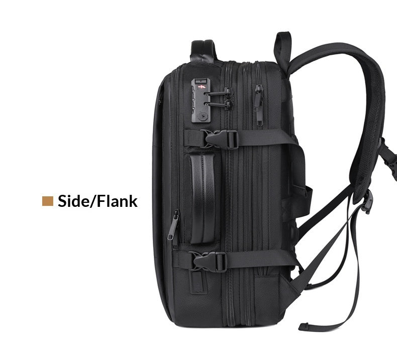 Men’s Expandable Travel Backpack with TSA Lock – Business Laptop Backpack with Wet Dry Separation | Free Shipping