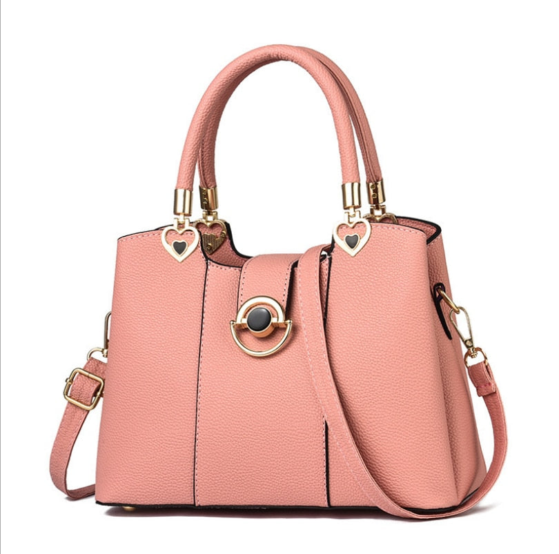 Western Style Womens Leather Handbag | Fashion Solid Color Shoulder Tote Bag - EverCharm Gifts