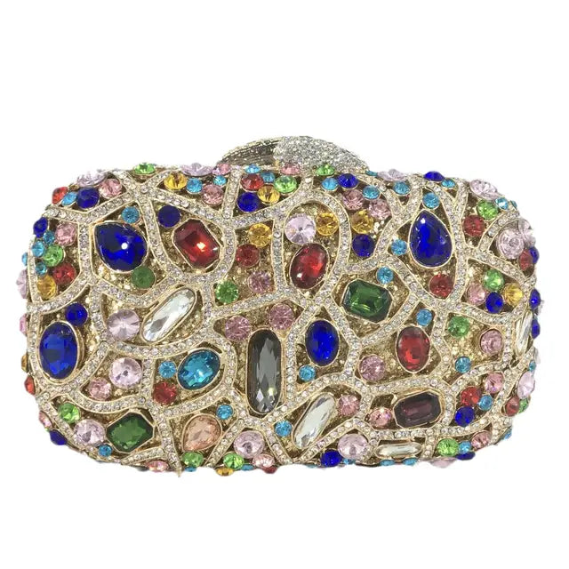 Women Crystal Evening Clutch Purse | Luxury Wedding & Gala Dinner Handbag