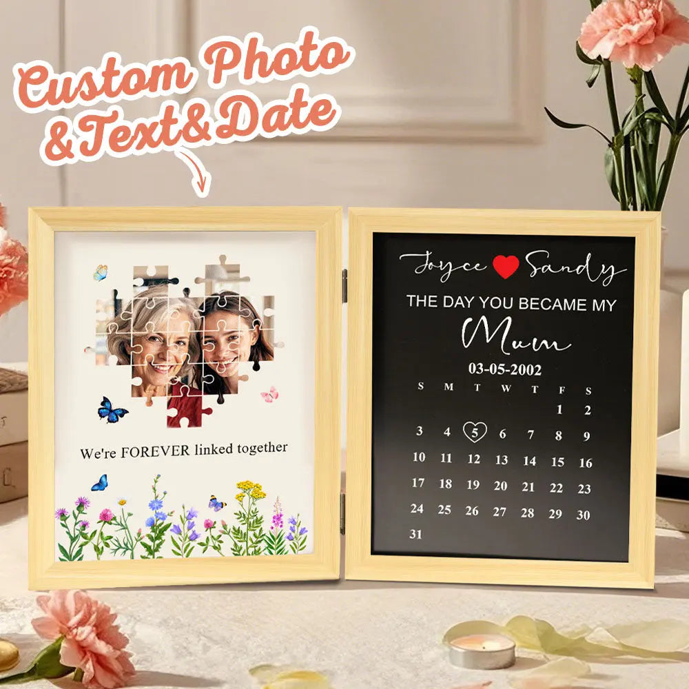 Personalized “The Day You Became My Mother” Photo Frame – Custom Mother’s Day Gift EPR