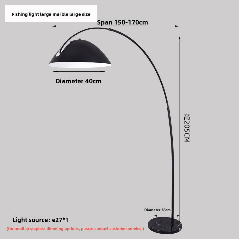 Modern Curved LED Floor Lamp with Marble Base - Dimmable Arc Floor Lamp | Free Shipping