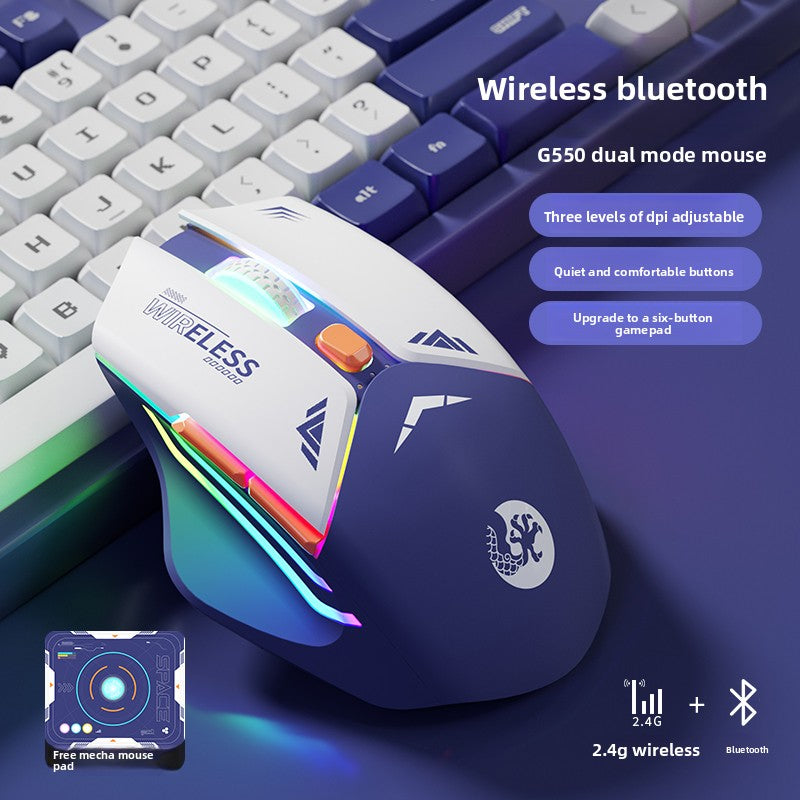 Dual Mode Wireless Gaming Mouse | Bluetooth & 2.4GHz Rechargeable Bluetooth Mouse - EverCharm Gifts