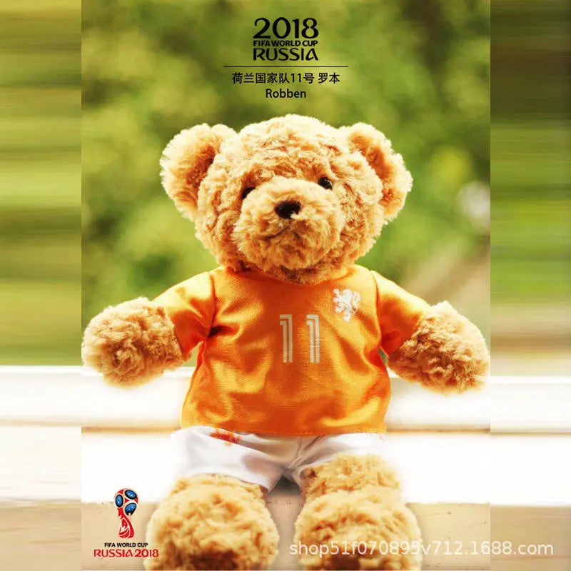 Sports Fan Teddy Bear Plush Soft Athlete-Themed Collectible Stuffed Toy TED