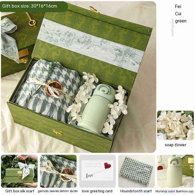 Luxury Matcha Gift Box Set with Scarf – Premium Women’s Gift Set