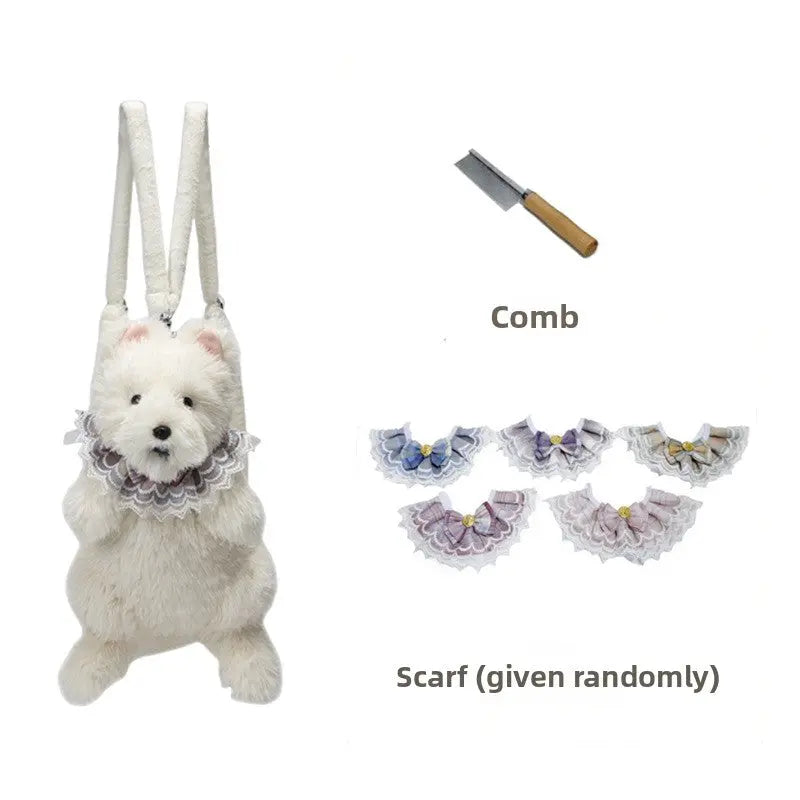 Cute Plush Animal Backpack Cat & Dog Soft School Bag | Kawaii Mini Backpack for Kids & Gifts TED