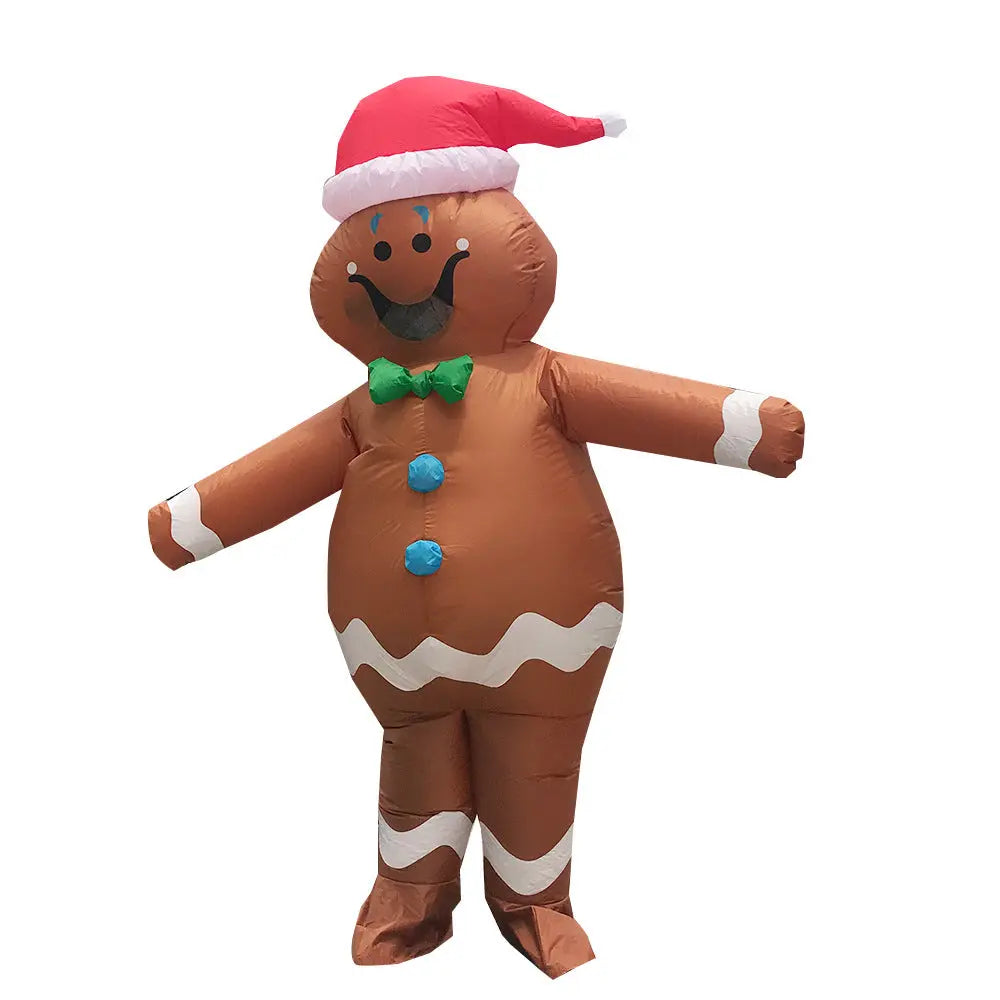 Gingerbread Man Costume for Adults – Christmas Eve Holiday Outfit | Funny Xmas Party Cosplay Suit CJ