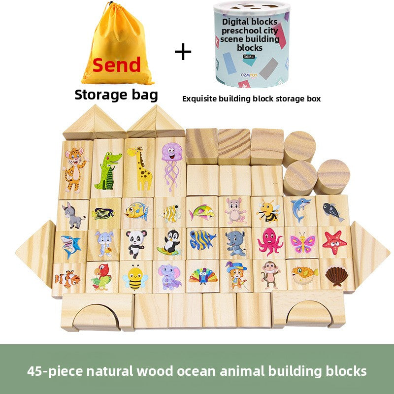 Montessori Building Blocks Set for Kids | 100-200 Piece Creative Learning Toy - EverCharm Gifts