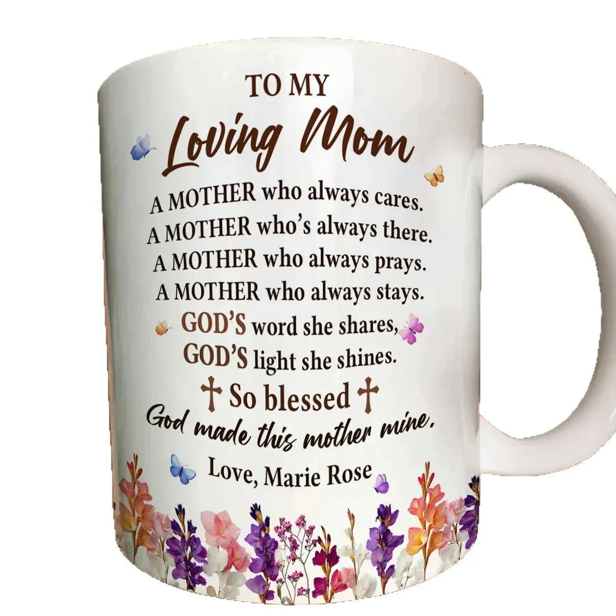 Personalized My Loving Mom Ceramic Mug Mothers Day Gift (11oz / 15oz) TED