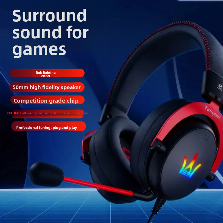 Wired Gaming Headset | USB Stereo Noise Cancelling E-Sports Stereo Gaming Headset PC Gaming - EverCharm Gifts
