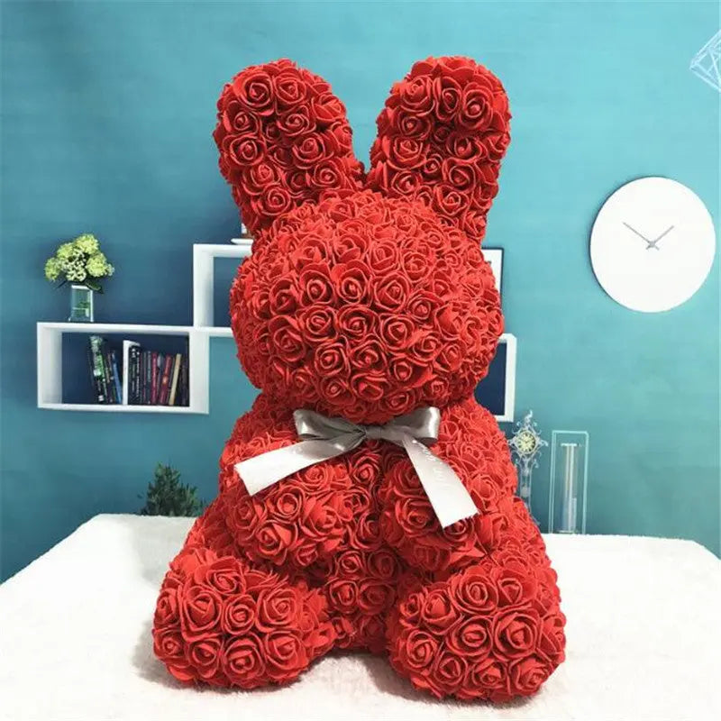 Rose Bunny Eternal Flower – Romantic Valentine’s Day Gift & Home Decor CJ