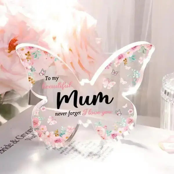 Butterfly Gift for Mom – Inspirational Acrylic Decor Mother’s Day Keepsake CJ