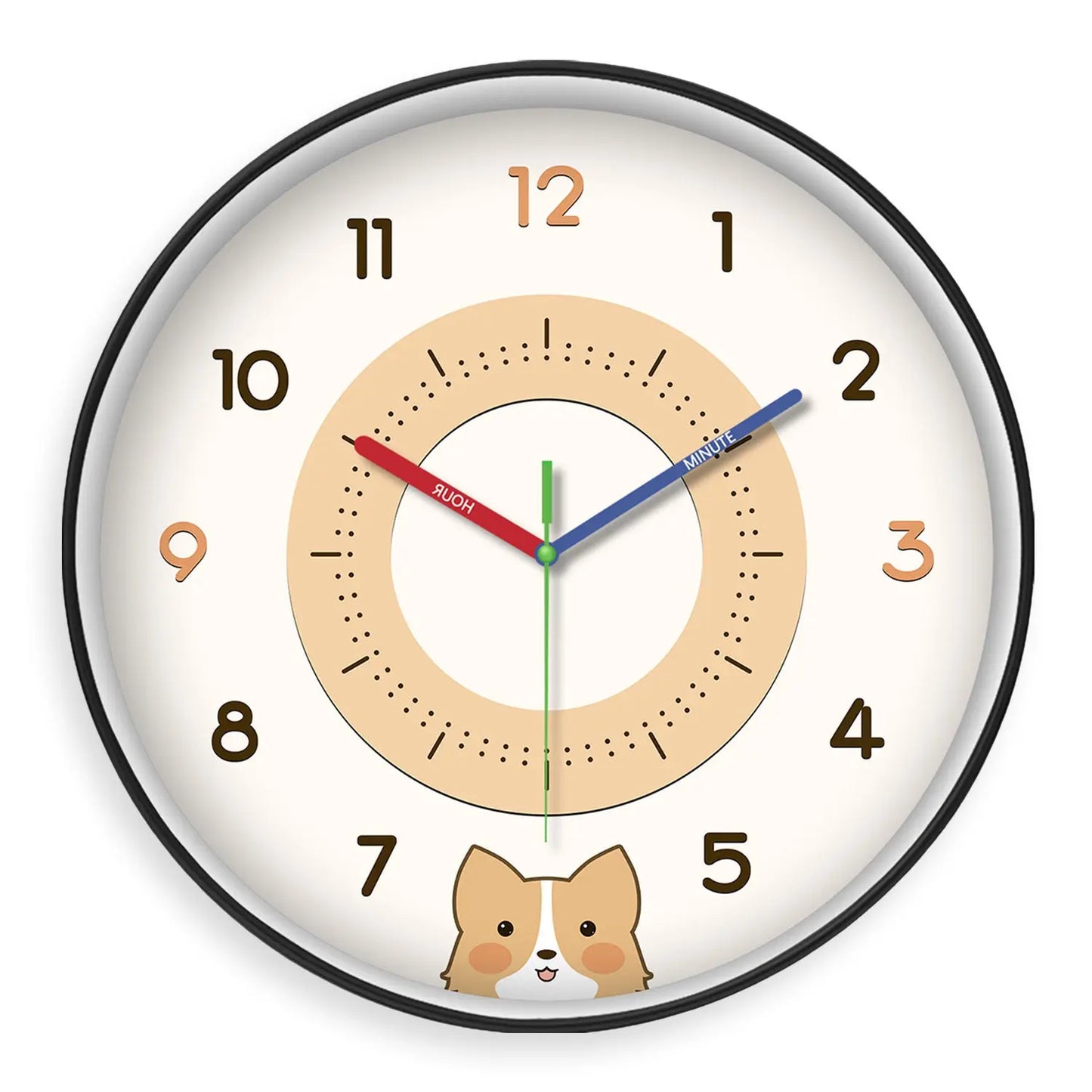 Rainbow Silent Wall Clock ? Modern Quartz Educational Clock for Kids & Home | Colorful No-Tick Decorative Clock TED