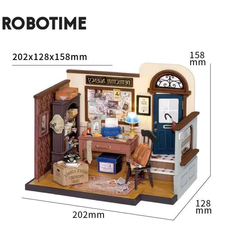 Robotime DIY Doll House With Furniture Wooden Kits Assemble Toy