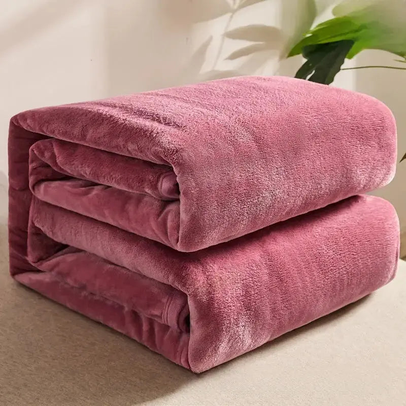 Thickened Soft Coral Fleece Blanket for Home and Gifts TED