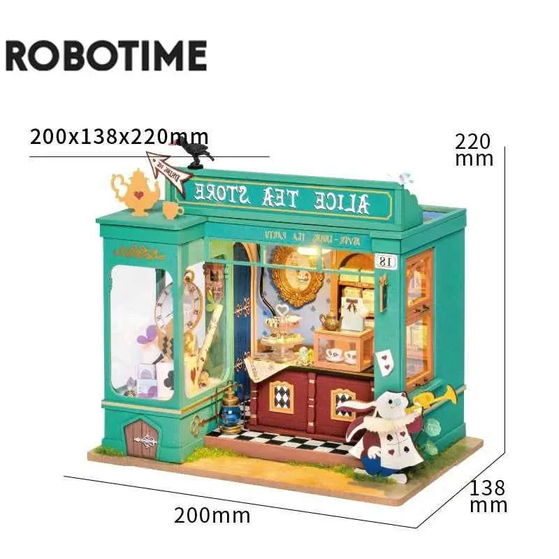 Robotime DIY Doll House With Furniture Wooden Kits Assemble Toy