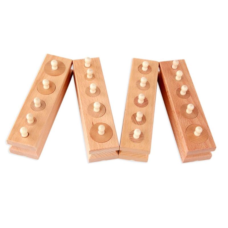 Montessori Wooden Cylinder Socket Blocks Toy | Montessori Educational Toys - EverCharm Gifts