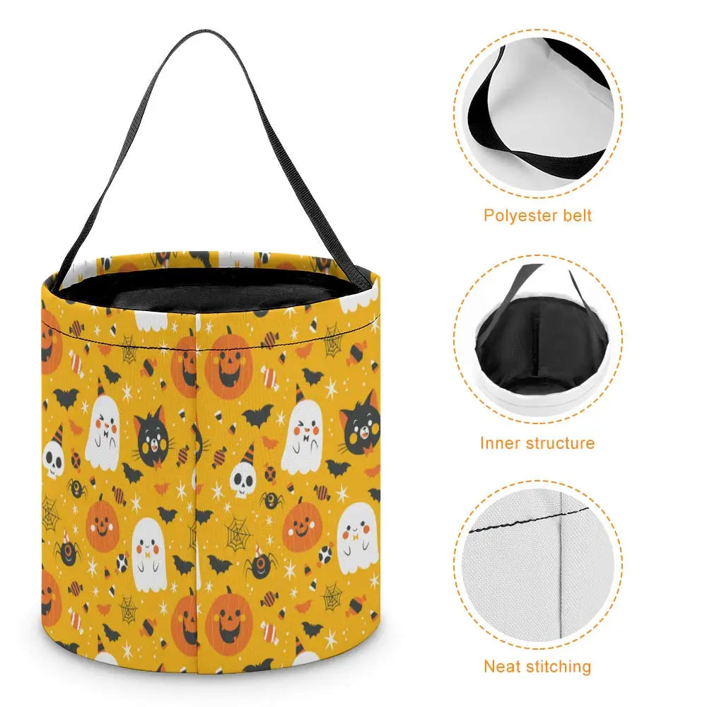 Halloween Candy Tote Bag – Reusable Trick or Treat Polyester Gift Bag EPR