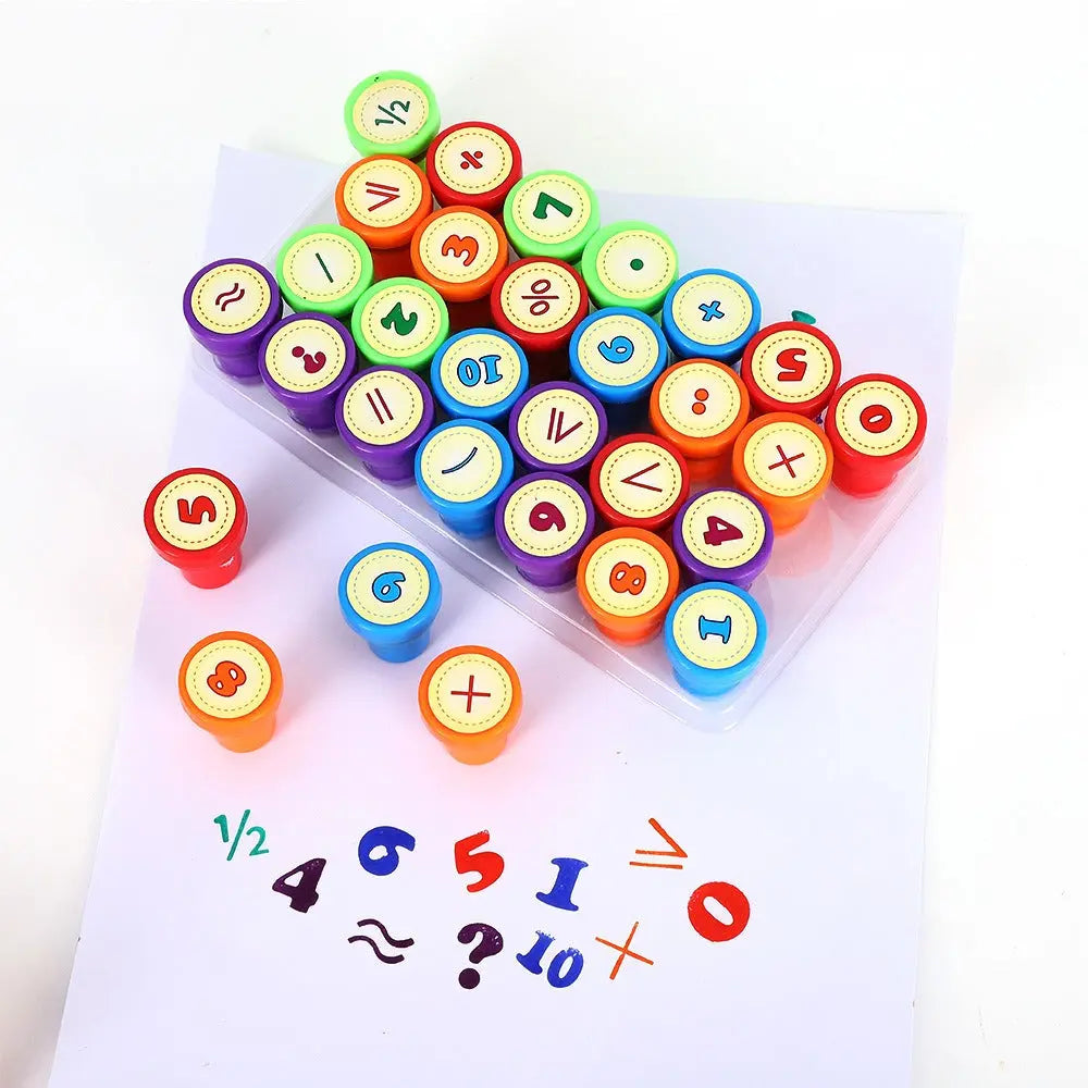 Kids Puzzle Stamp Set – Quick Drying Round Toy Seals for Creative Play EPR