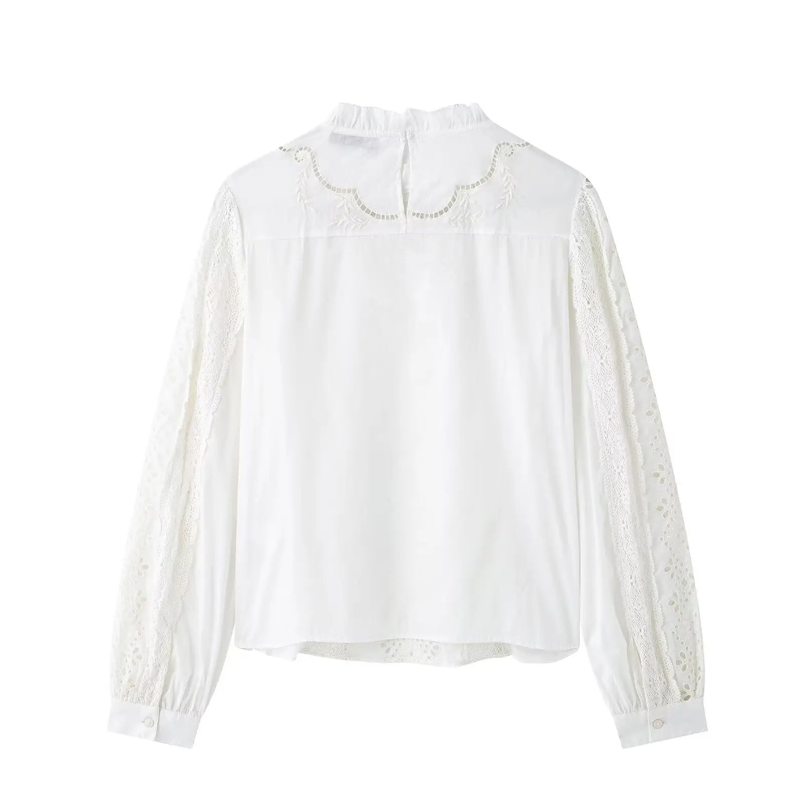 Women’s Long Sleeve Patchwork Top – Casual Round Neck Spliced Shirt (XS–L) EPR