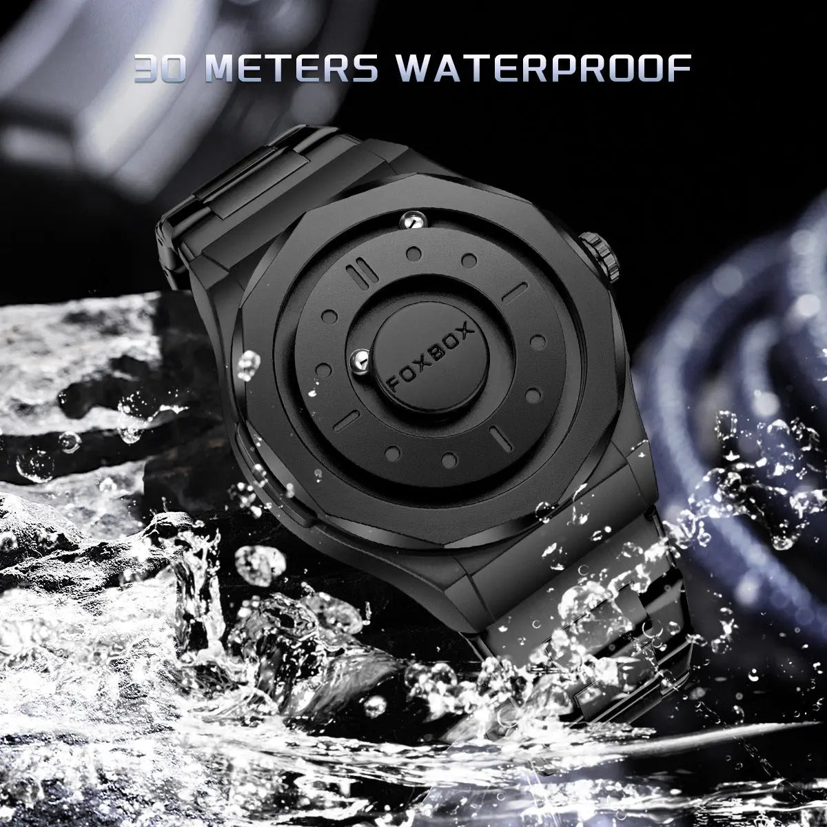 FOXBOX Magnetic Levitation Watch – Men’s Creative High-Tech Quartz Wristwatch EPR