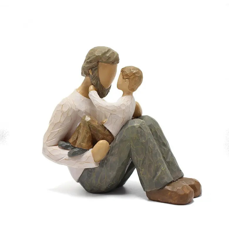 Father and Son Resin Statue – Meaningful Father’s Day Desktop Décor Gift EPR
