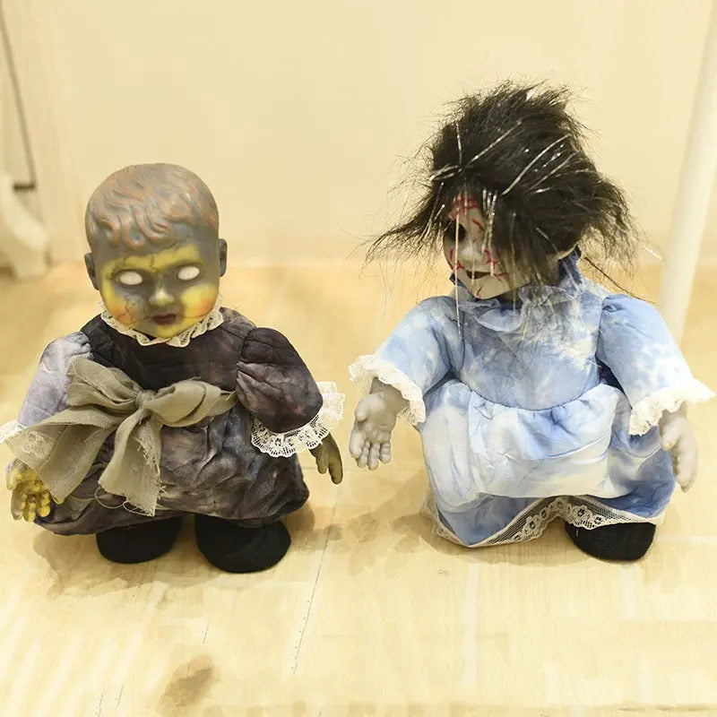 Halloween Walking Talking Doll – Motion & Voice Activated Scary Decoration EPR