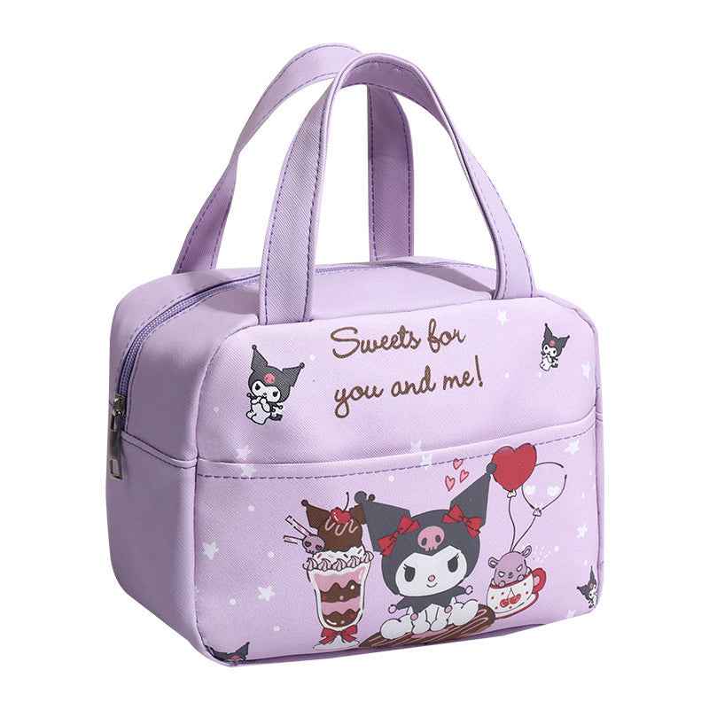 Kuromi Insulated Lunch Bag – Cute Anime Thermal Food Storage Bag for Kids & Girls