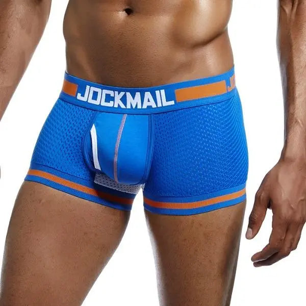 JOCKMAIL Men’s Breathable Boxer Shorts – Cotton Nylon Mesh Underwear (M–XL) EPR