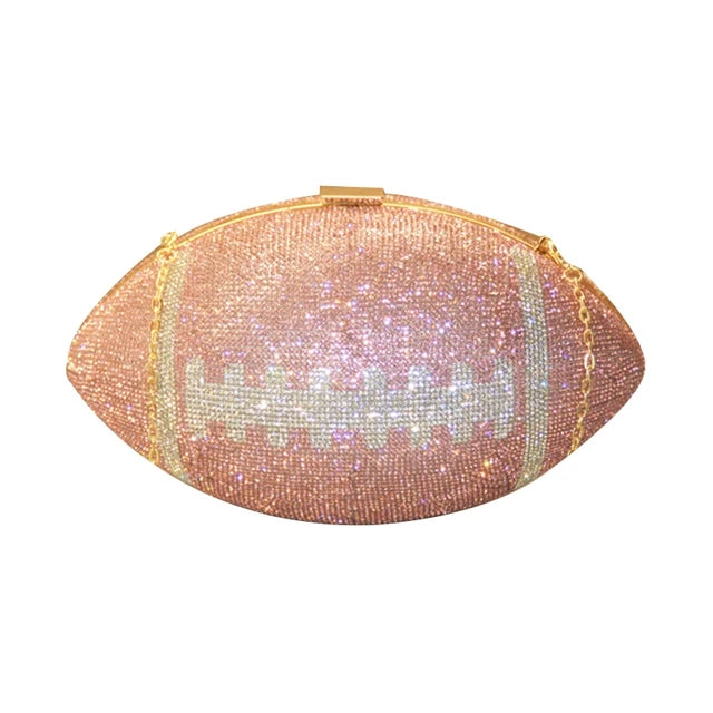 Women’s Luxury Evening Clutch Rugby Ellipse Rhinestone Clutch Purse - EverCharm Gifts