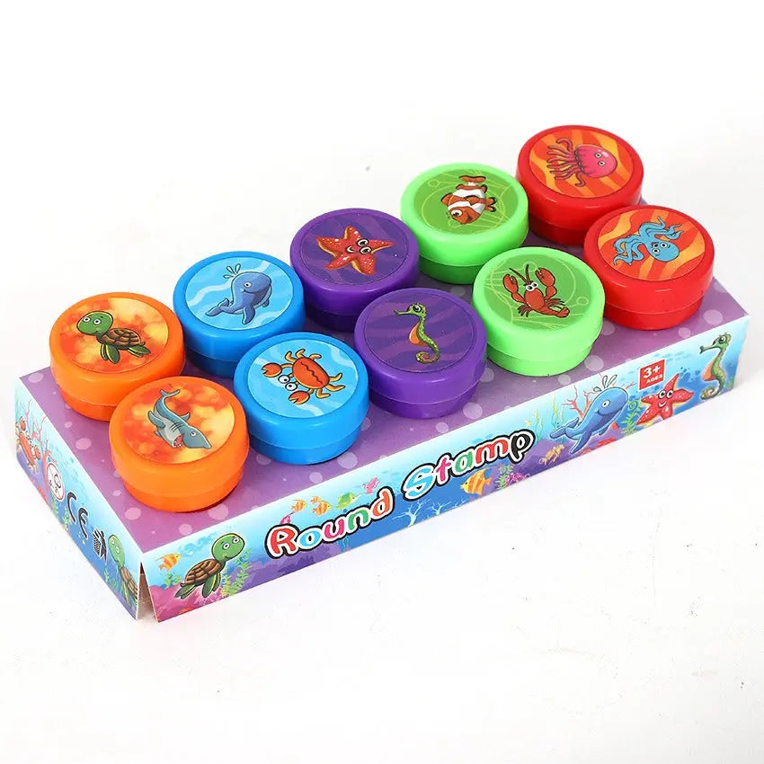 Kids Puzzle Stamp Set – Quick Drying Round Toy Seals for Creative Play EPR