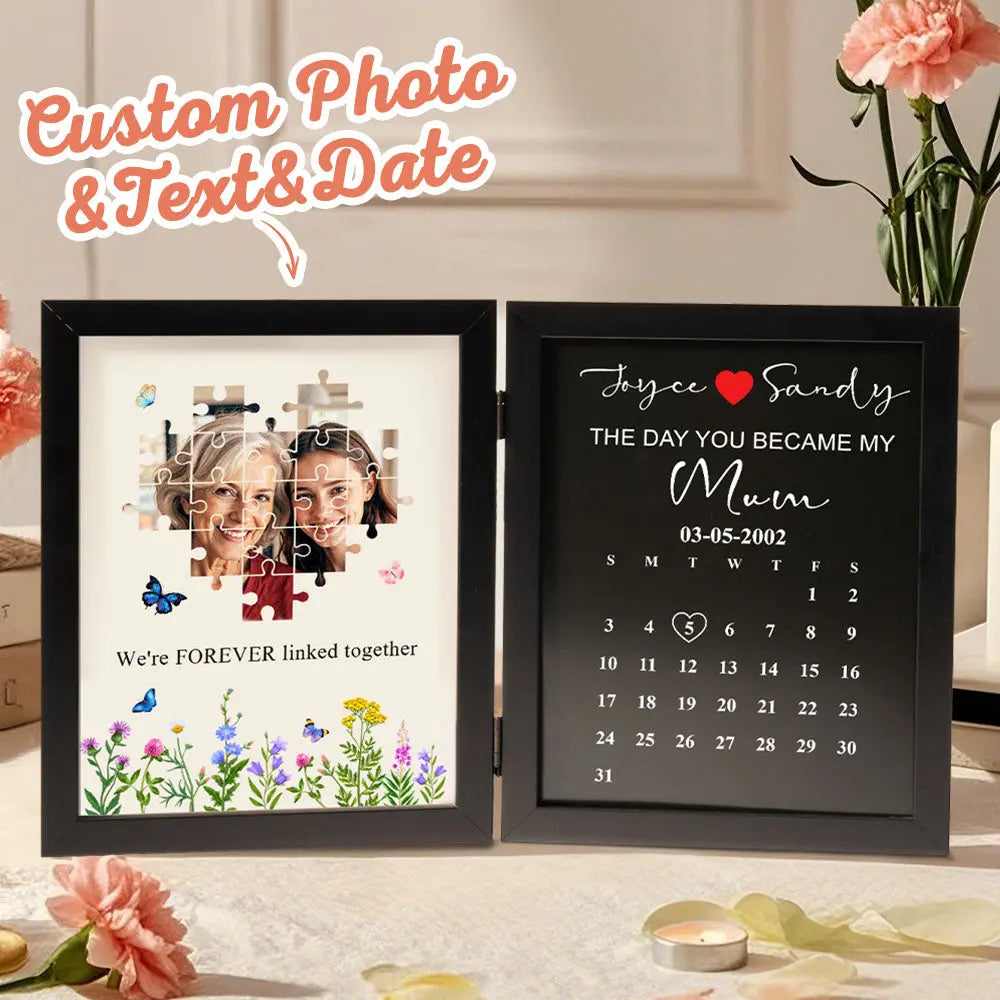 Personalized “The Day You Became My Mother” Photo Frame – Custom Mother’s Day Gift EPR