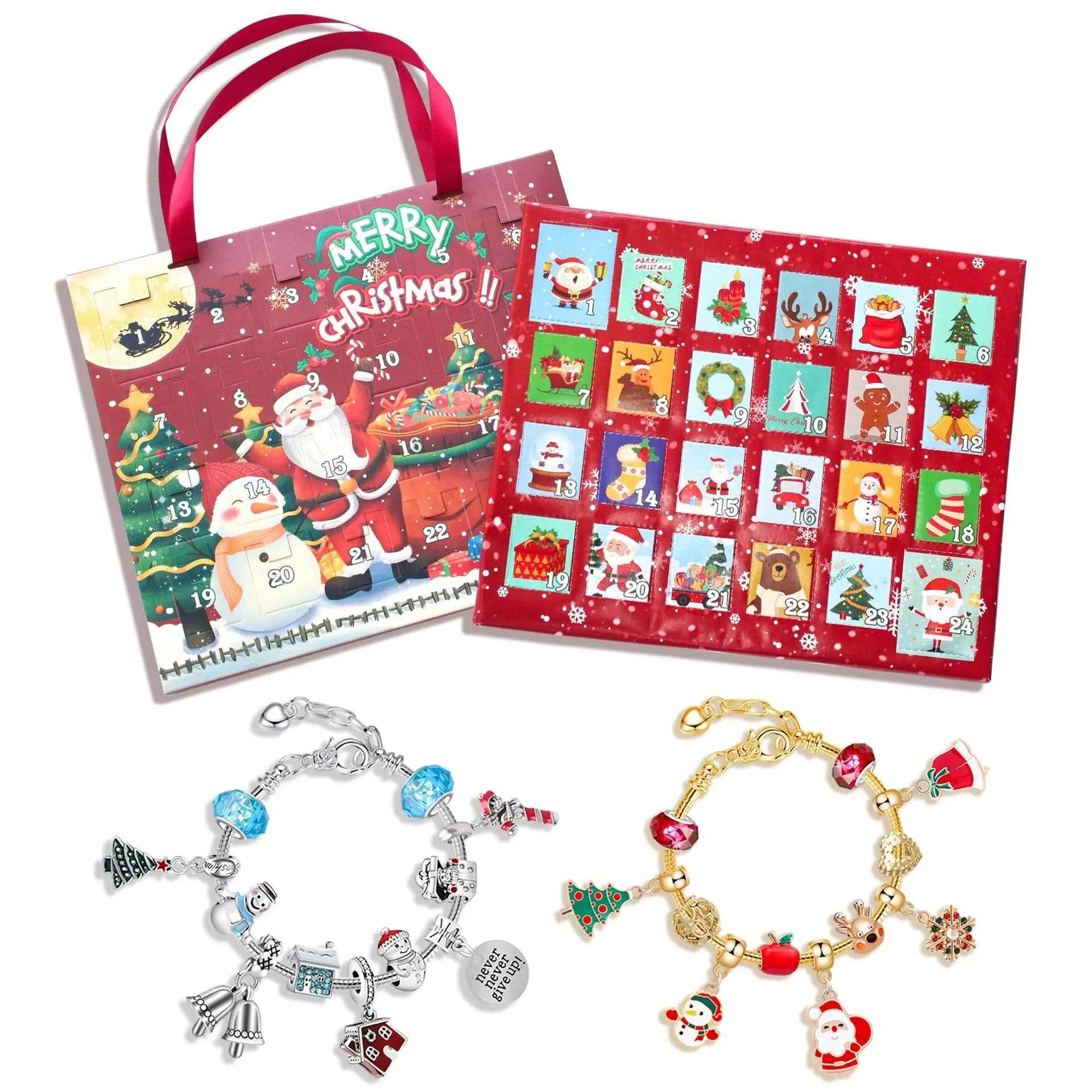 Christmas Bracelet Advent Calendar – DIY Mystery Blind Box Jewelry Set for Kids