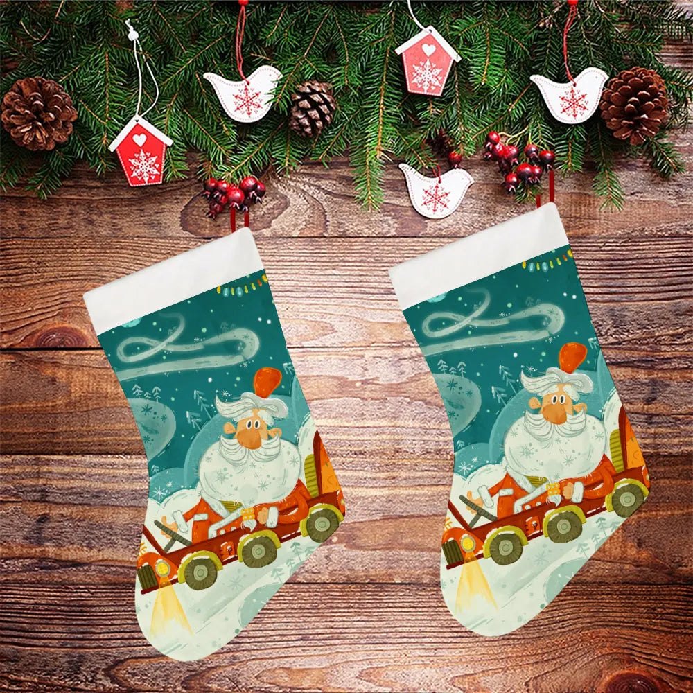 Christmas Stocking Sock – Plush Hanging Gift Bag for Holiday Decor EPR