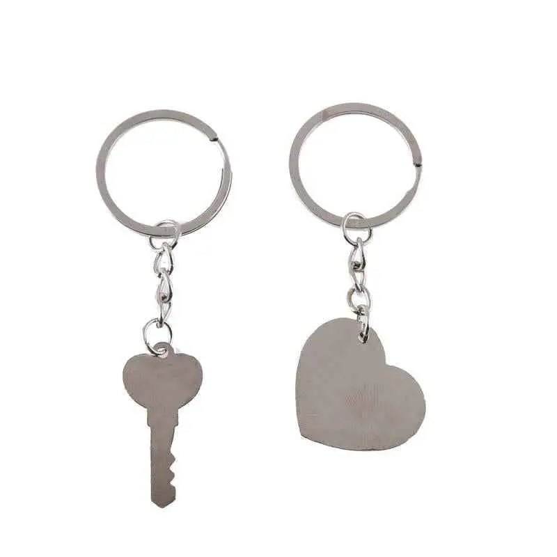 Couple “I Love You” Heart Keychains – Matching Lovers Key Ring Set (2PCS)