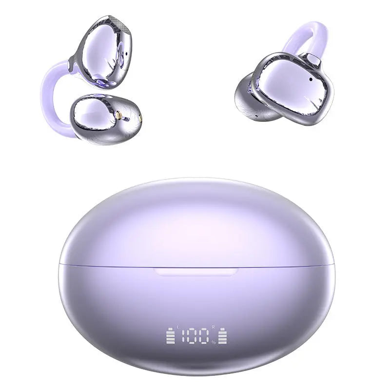 Bluetooth 5.4 Wireless Earbuds Ear Clip Headphones with Dual Device Connection TED