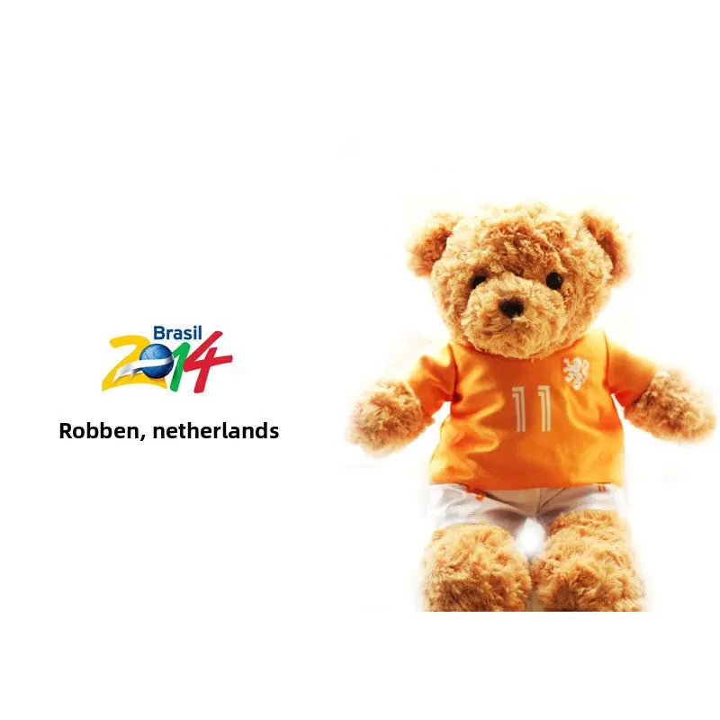 Sports Fan Teddy Bear Plush Soft Athlete-Themed Collectible Stuffed Toy TED