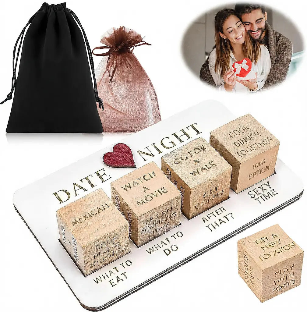 Date Night Dice Game for Couples Romantic Wooden Dice Set Gift TED