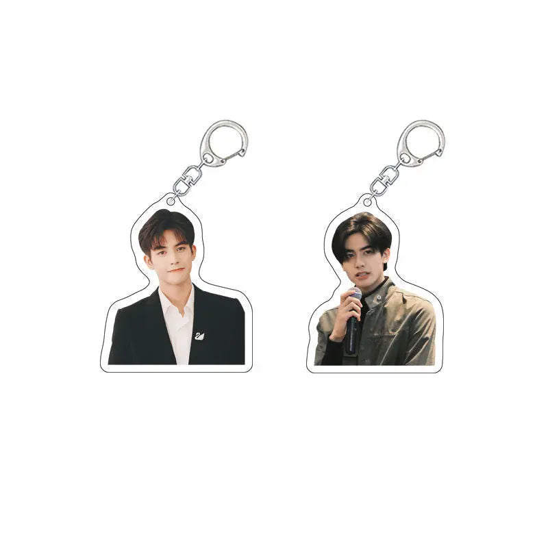 Song Weilong Acrylic Keychain Double-Sided Celebrity Charm | Fan Merch Bag Pendant with Gift Box TED