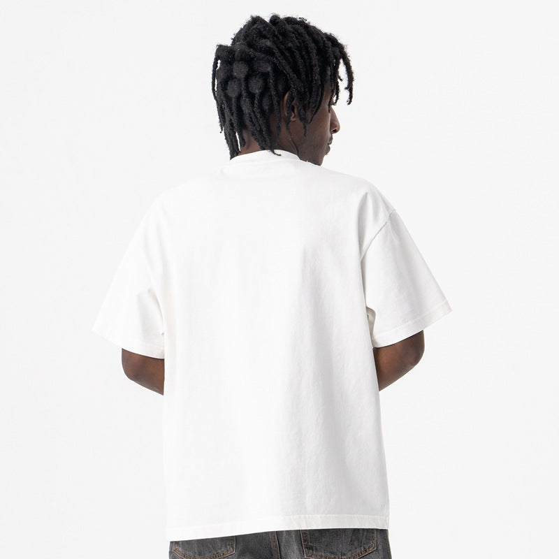 Mens Graphic Print Cotton T-Shirt - Oversized Graffiti Streetwear Tee | Casual Hip Hop Short Sleeve Shirt TED