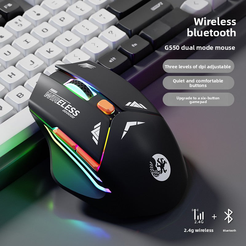 Dual Mode Wireless Gaming Mouse | Bluetooth & 2.4GHz Rechargeable Bluetooth Mouse - EverCharm Gifts