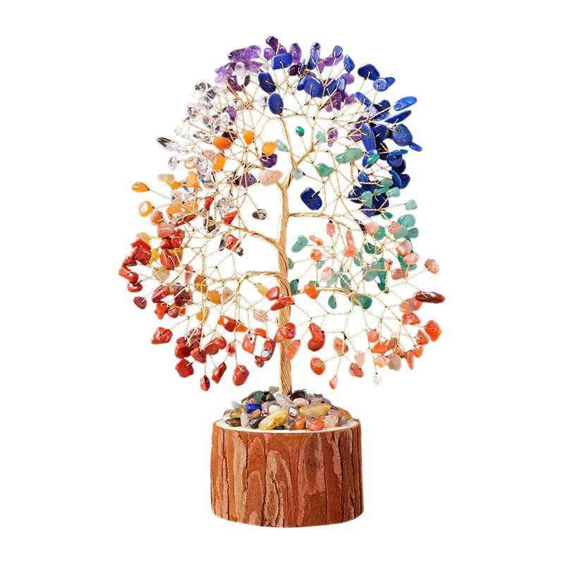 Natural Crystal Tree of Life - Healing Gemstone Decoration for Home & Gifts