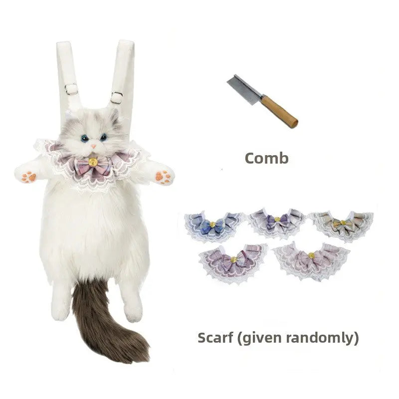 Cute Plush Animal Backpack Cat & Dog Soft School Bag | Kawaii Mini Backpack for Kids & Gifts TED