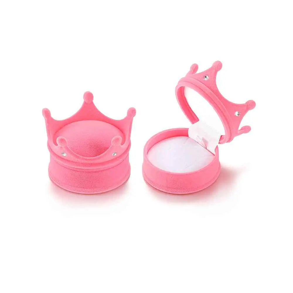 Cute Cartoon Jewelry Box- Plush Flip-Top Ring & Necklace Gift Case | Portable Mini Organizer