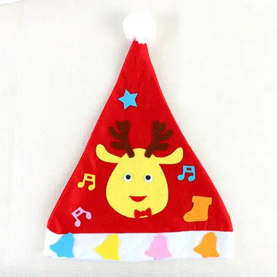 DIY Christmas Hat Kit for Kids – Cute Santa Craft Hat | Holiday Party Activity & Family Fun Decoration CJ