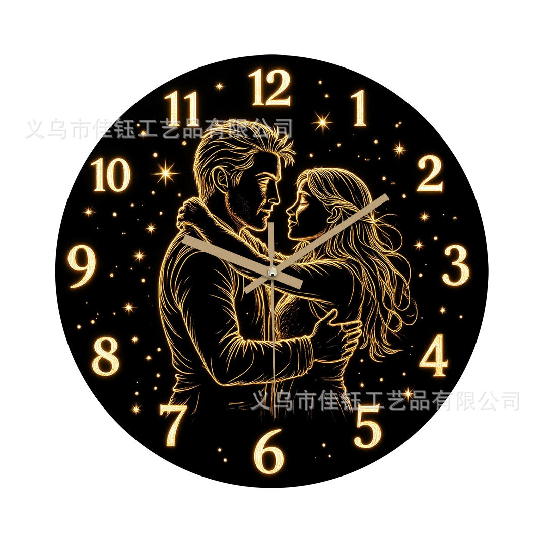 European Style Wooden Wall Clock Creative Vintage Wall-Mounted Clock | Rustic Living Room & Bedroom Home Decor TED