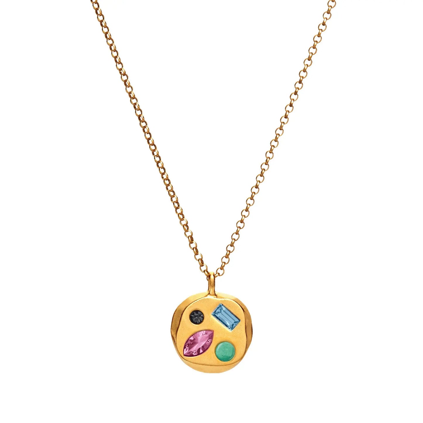 Birthstone Mom Necklace – Colorful Zircon Pendant Titanium Steel Gift for Mother CJ