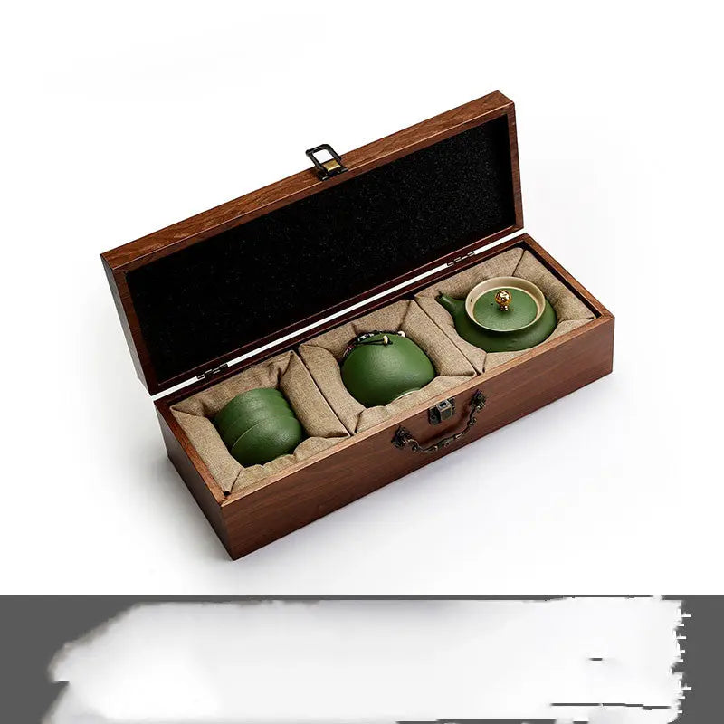 Ceramic Kung Fu Tea Set Gift Box – Chinese Tea Ceremony Set | Luxury Tea Gifts for Home, Office & Special Occasions CJ