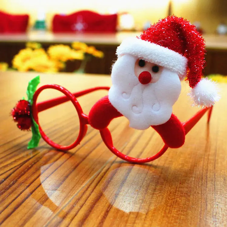 Christmas Party Glasses Frames – Santa, Snowman & Reindeer Novelty Eyewear | Funny Holiday Costume Accessories CJ