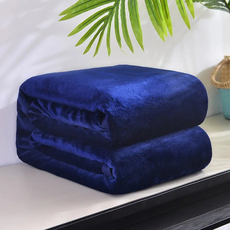 Thickened Soft Coral Fleece Blanket for Home and Gifts TED